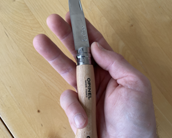 Jaktkniv fällbar 8 cm Opinel rostfritt stål nr 7