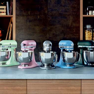 Røremaskiner i farver som skiller sig ud